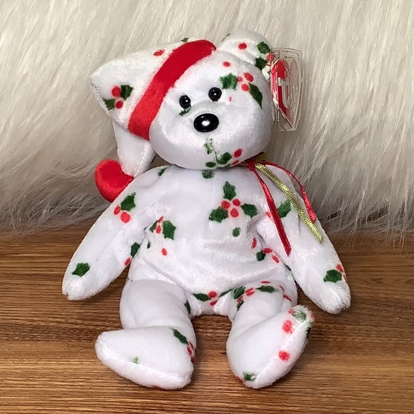 TY Holiday Beanie Baby Bear - Picture 3 of 5